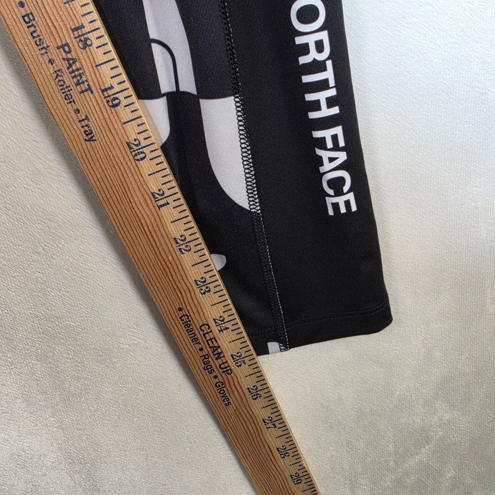 The North Face Leggings Womens M Black White Athleisure Geometric Crop 25" Yoga - Picture 6 of 16